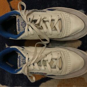 reebok blue and white shoes